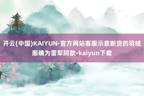 开云(中国)KAIYUN·官方网站客服示意断货的羽绒服确为雷军同款-kaiyun下载