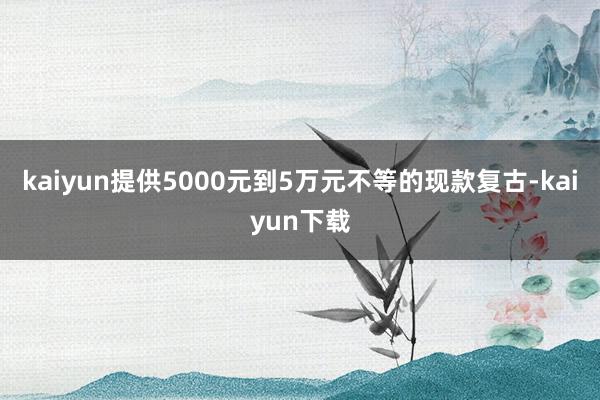kaiyun提供5000元到5万元不等的现款复古-kaiyun下载