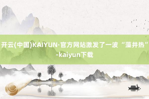 开云(中国)KAIYUN·官方网站激发了一波 “藻井热”-kaiyun下载