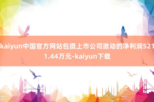 kaiyun中国官方网站包摄上市公司激动的净利润5211.44万元-kaiyun下载